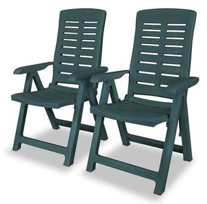 Zestaw zielonych krzeseł ogrodowych - Elexio 2Q