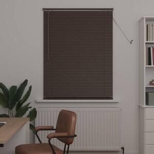 Żaluzja wenecka pvc ciemnobrązowa 150 x 90 cm z drążkiem obrotowym i klipsem bezpieczeństwa