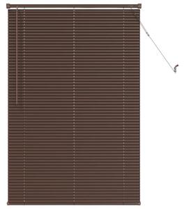 Żaluzja wenecka pvc ciemnobrązowa 150 x 90 cm z drążkiem obrotowym i klipsem bezpieczeństwa