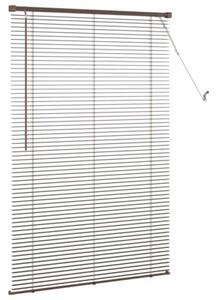 Żaluzja wenecka pvc ciemnobrązowa 150 x 90 cm z drążkiem obrotowym i klipsem bezpieczeństwa