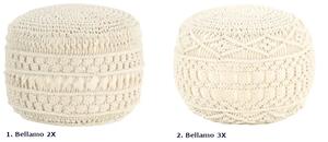 Ręcznie robiony puf z makramy - Bellamo 2X