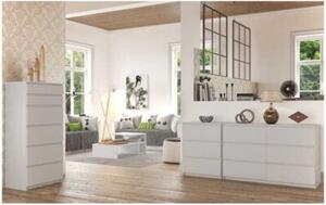 Komoda do sypialni, 4 szuflady, STILO, 60x40x99 cm, biel, mat | TYLETEGOTU