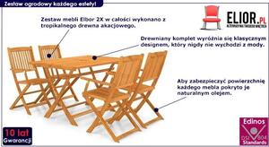 Stół ogrodowy i krzesła - zestaw mebli ogrodowych Elbor 2X