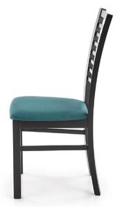 Bukowe krzesło z zieloną tapicerką - Gizmo