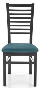 Bukowe krzesło z zieloną tapicerką - Gizmo