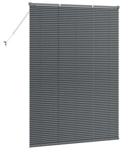 Nowoczesne żaluzje weneckie ciemnoszare z aluminium 175 x 135 cm