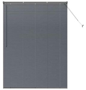 Nowoczesne żaluzje weneckie ciemnoszare z aluminium 175 x 135 cm