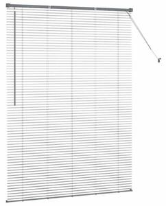 Nowoczesne żaluzje weneckie ciemnoszare z aluminium 175 x 135 cm