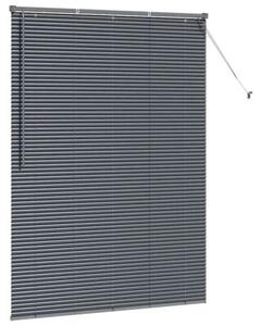 Nowoczesne żaluzje weneckie ciemnoszare z aluminium 175 x 135 cm