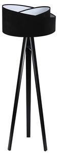 Czarna welurowa lampa stojąca trójnóg - EXX251-Silja