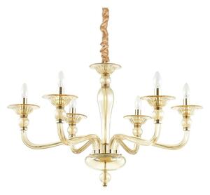 Ideal Lux Ideal Lux - Żyrandol na łańcuchu DANIELI 6xE14/40W/230V śr. 85 cm mosiądz ID159942