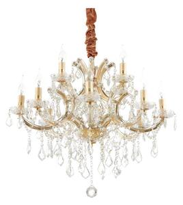 Ideal Lux Ideal Lux - Żyrandol kryształowy na łańcuchu NAPOLEON 12xE14/40W/230V śr. 74 cm złoty ID167404