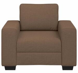 Sofa fotel brązowy 100x77x82 cm tkanina