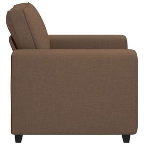 Sofa fotel brązowy 100x77x82 cm tkanina