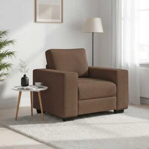 Sofa fotel brązowy 100x77x82 cm tkanina