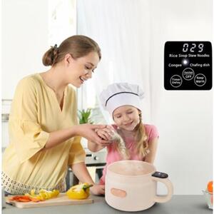 Multicooker Elektryczny Garnek Do Gotowania Ryżowar Wielofunkcyjny 1.6L (Kremowy)