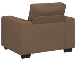 Sofa fotel brązowy 100x77x82 cm tkanina