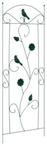 Nowoczesny stalowy płot ogrodowy w kolorze zielonym 110 x 40 cm