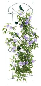 Nowoczesny stalowy płot ogrodowy w kolorze zielonym 110 x 40 cm