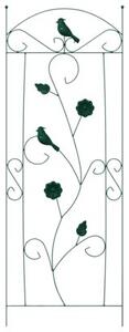 Nowoczesny stalowy płot ogrodowy w kolorze zielonym 110 x 40 cm