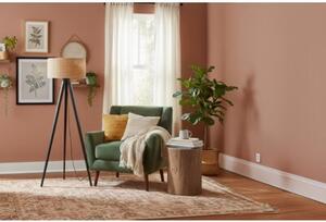 Lampa podłogowa trójnóg czarny Light Home LH Rattan 1xE27 45cm abażur walec beżowy
