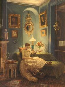 Reprodukcja An Evening at Home, Edward Poynter