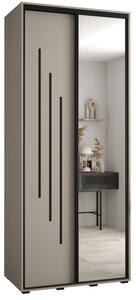 Szafa przesuwna wysoka Dakota 9 120, gł. 60 cm kaszmir + kaszmir + czarny