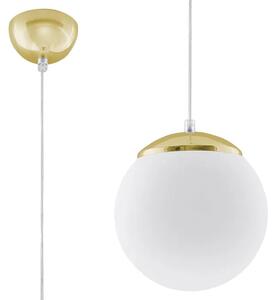 Biało-złota lampa wisząca kula 20 cm - EXX231-Ugi
