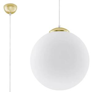 Biało-złota szklana lampa wisząca 40 cm - EXX233-Ugi