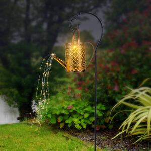 Globo Lampa solarna LED 336523, złota, konewka, szpikulec do ziemi, metalowa