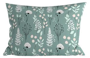 Dekoracyjna poszewka na poduszkę WILD FLOWERS 50x70 cm, miętowy