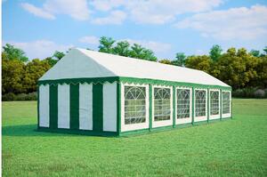 Namiot ogrodowy imprezowy 4x12m STANDARD PVC trudnopalny - Zielono-biały