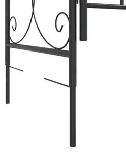 Łuk ogrodowy z furtką, czarny, 108x45x235 cm, stal