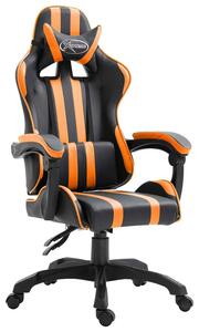 Pomarańczowy obrotowy fotel do komputera - Davo