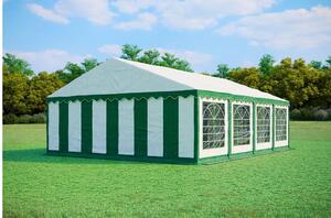Namiot imprezowy 6x8m PREMIUM PVC trudnopalny - Zielono-biały