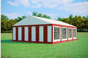 Namiot imprezowy 6x8m STANDARD PVC trudnopalny - Czerwono-biały