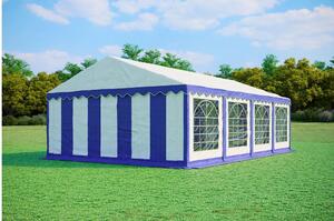 Namiot imprezowy 5x8m PREMIUM PVC trudnopalny - Niebiesko-biały