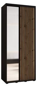 Szafa przesuwna wysoka Lanko 2 120, gł. 60 cm czarny + artisan + czarny