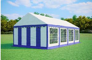 Namiot imprezowy 4x8m STANDARD PVC trudnopalny - Niebiesko-biały