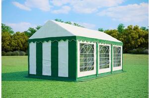 Namiot imprezowy 3x6m STANDARD PVC trudnopalny - Zielono-biały