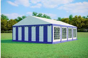 Namiot imprezowy 6x8m PREMIUM PVC trudnopalny - Niebiesko-biały