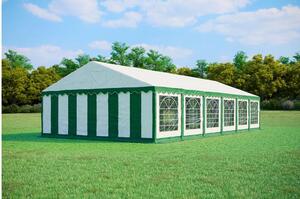 Namiot ogrodowy imprezowy 6x12m STANDARD PVC trudnopalny - Zielono-biały