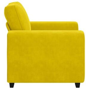 Sofa fotel Żółty 100x77x82 cm aksamit
