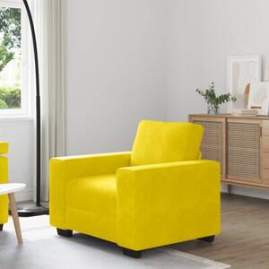 Sofa fotel Żółty 100x77x82 cm aksamit