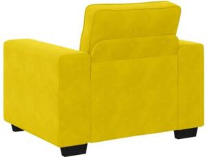 Sofa fotel Żółty 100x77x82 cm aksamit