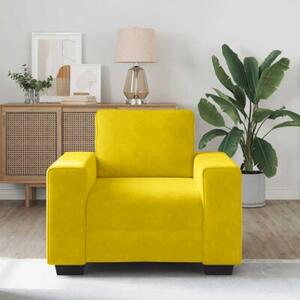 Sofa fotel Żółty 100x77x82 cm aksamit