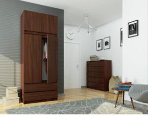 Szafa do sypialni, nadstawka, DORMI, 90x51x234 cm, wenge, mat | TYLETEGOTU
