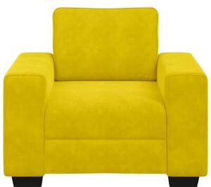 Sofa fotel Żółty 100x77x82 cm aksamit
