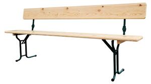 Ławka biesiadna z oparciem BAVORD LUX 220x25cm – lite drewno sosnowe