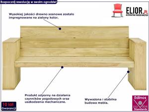 Drewniana ławka ogrodowa - Conal 2X
